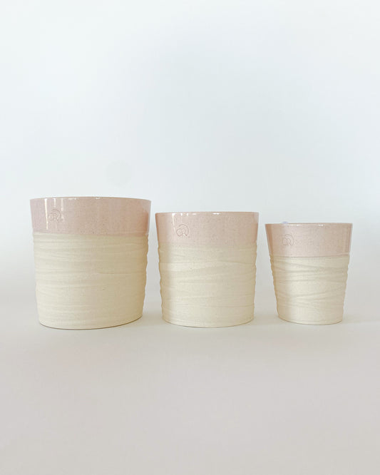 Orange Blossom - Textured Pink Vessel