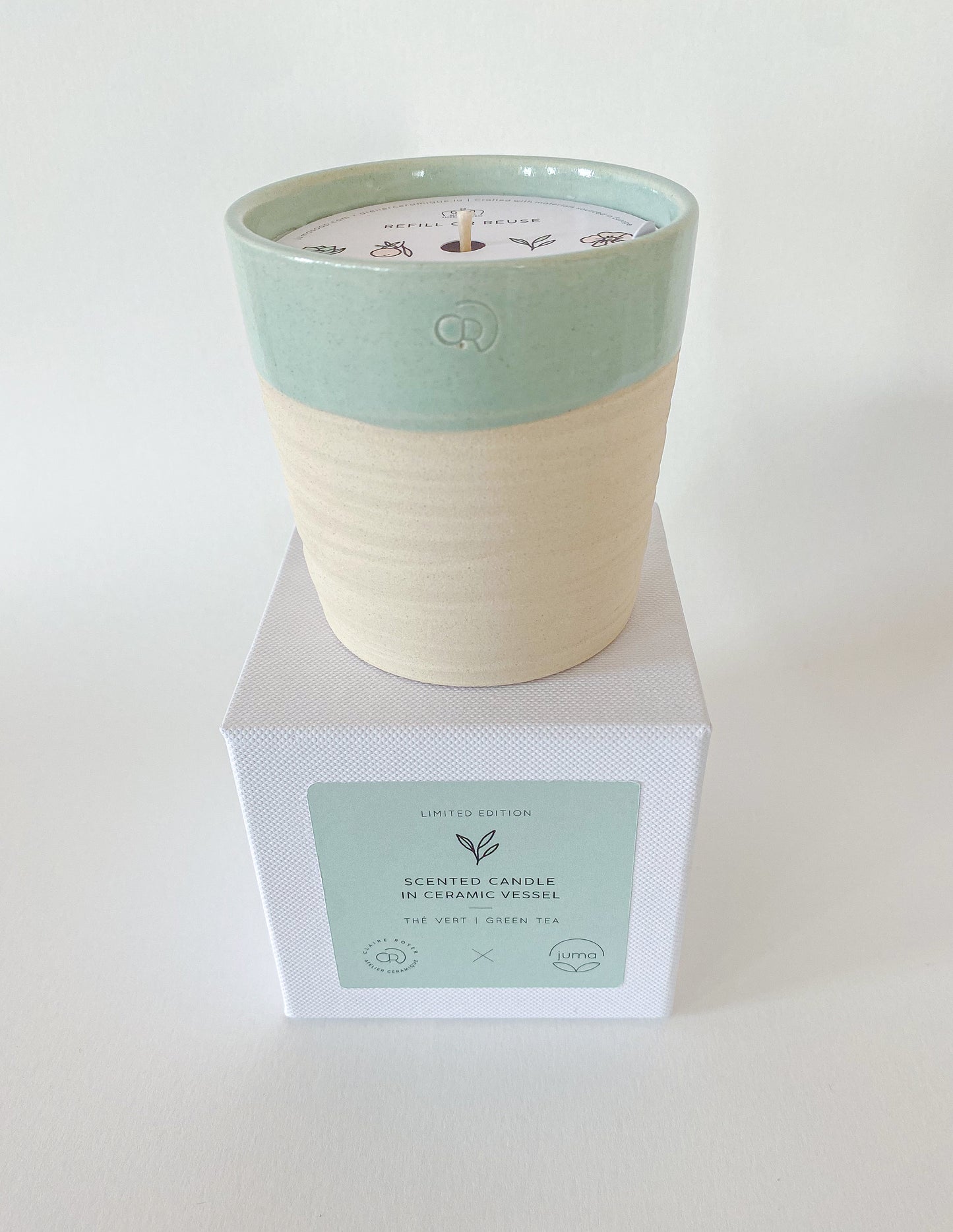 Green Tea - Textured Green Vessel