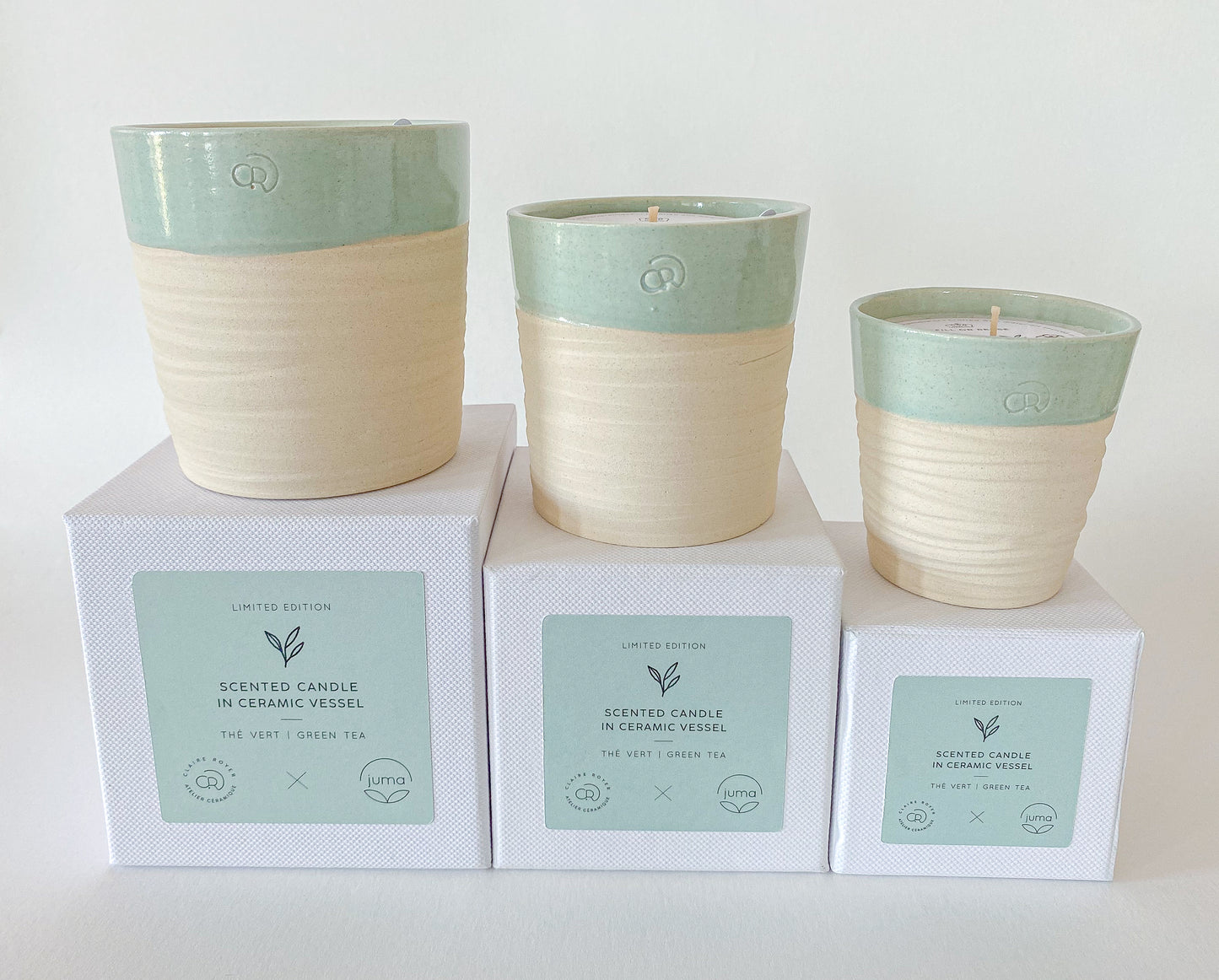 Green Tea - Textured Green Vessel
