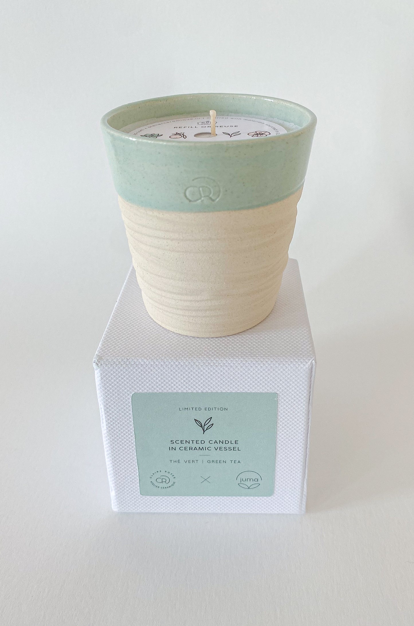 Green Tea - Textured Green Vessel