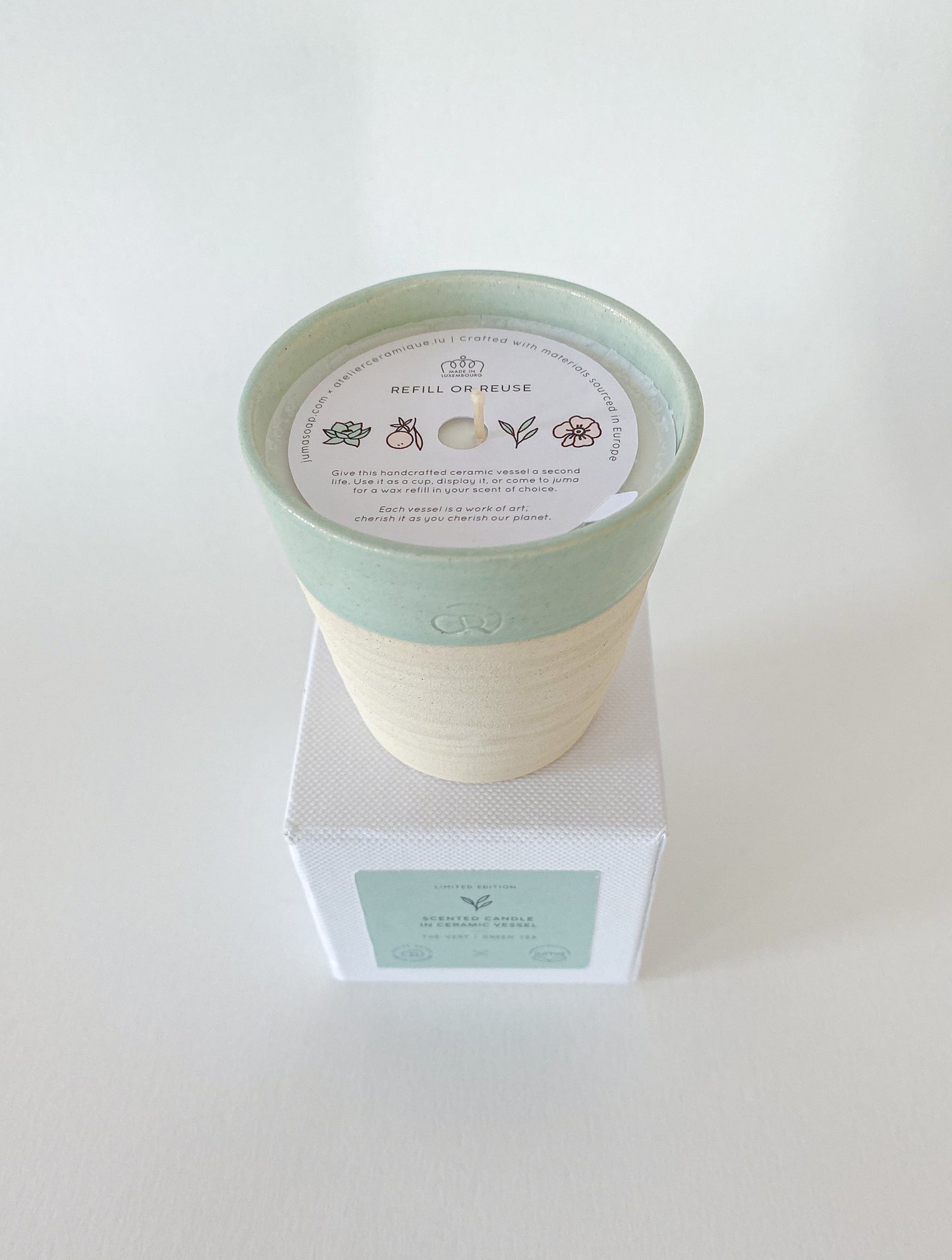 Green Tea - Textured Green Vessel