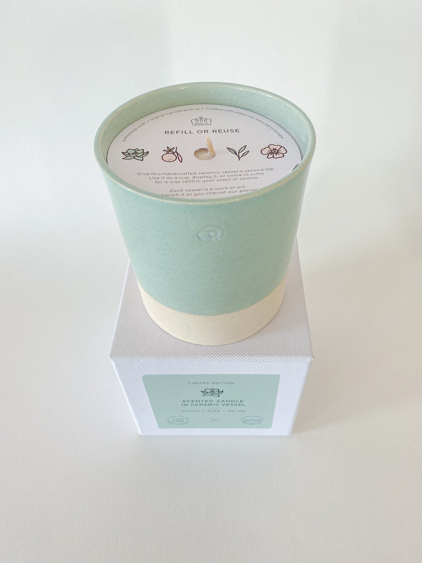 Lotus Melon Aloe- Smooth Green Vessel