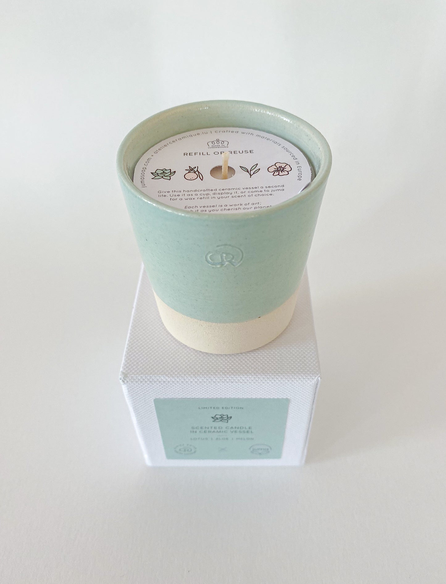 Lotus Melon Aloe- Smooth Green Vessel