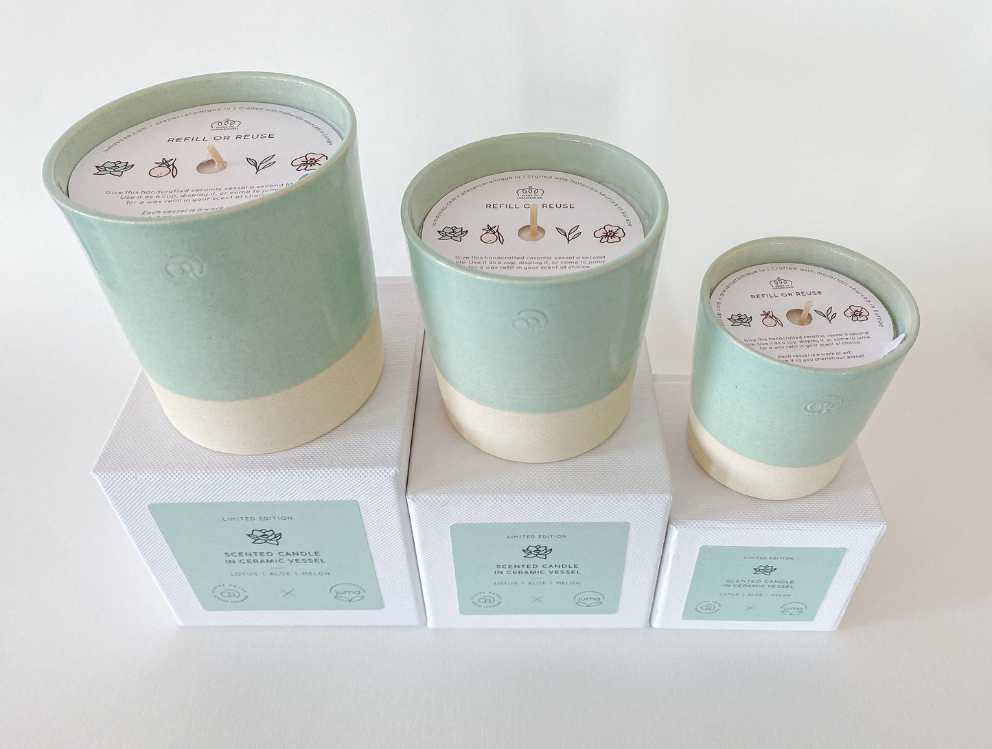 Lotus Melon Aloe- Smooth Green Vessel
