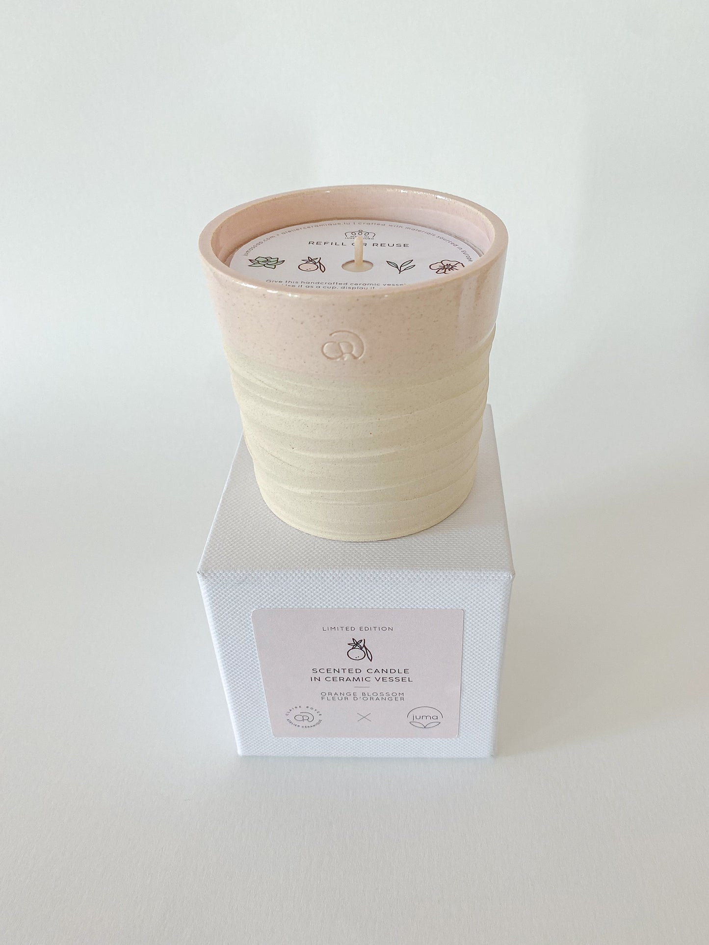Orange Blossom - Textured Pink Vessel