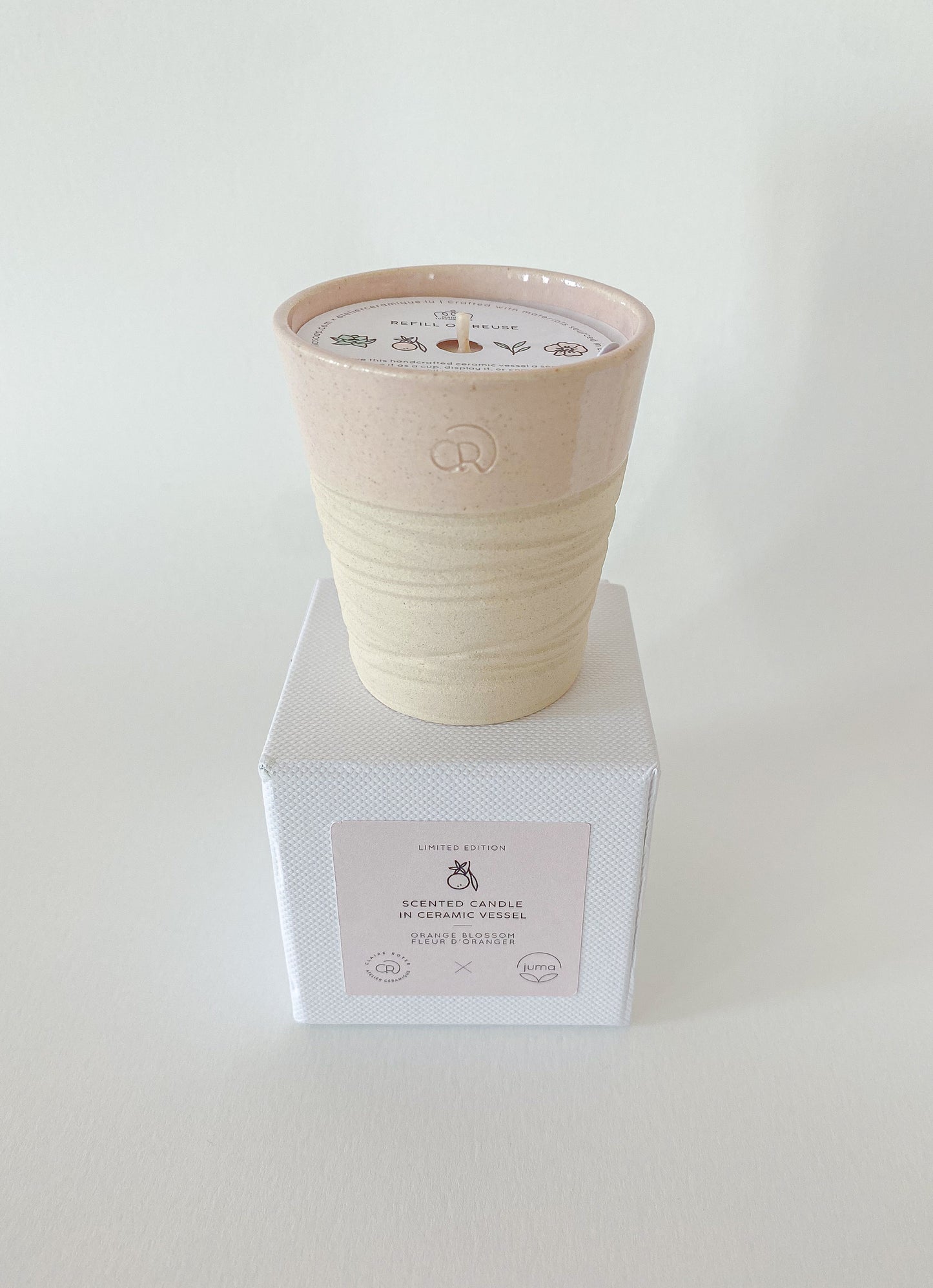 Orange Blossom - Textured Pink Vessel