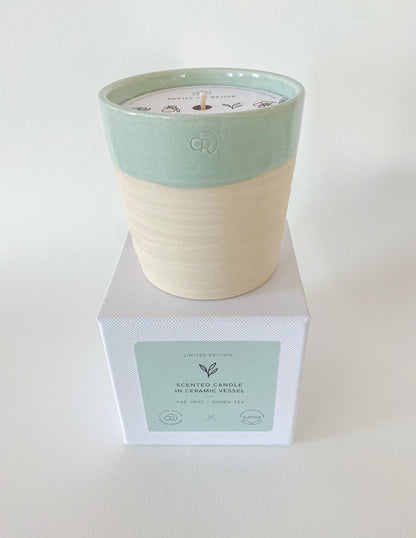 Green Tea - Textured Green Vessel