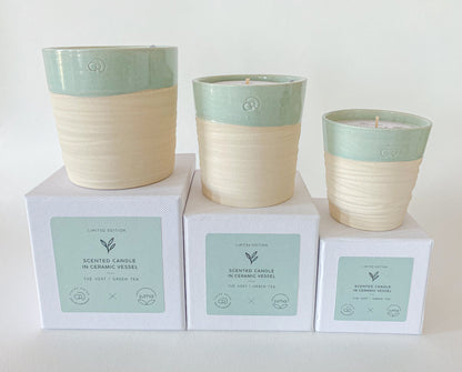 Green Tea - Textured Green Vessel