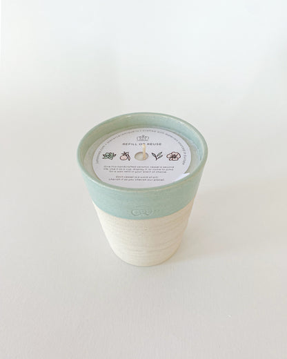 Green Tea - Textured Green Vessel